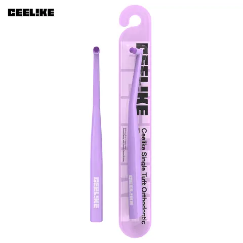 CEELIKE Single Tuft Ortho-Brush for Adults - 3 Gentle Soft Pointed Tip Unscented Nylon Toothbrushes for Braces Patients, Non-Medical Daily Oral Care Supplies with Cleansing Function