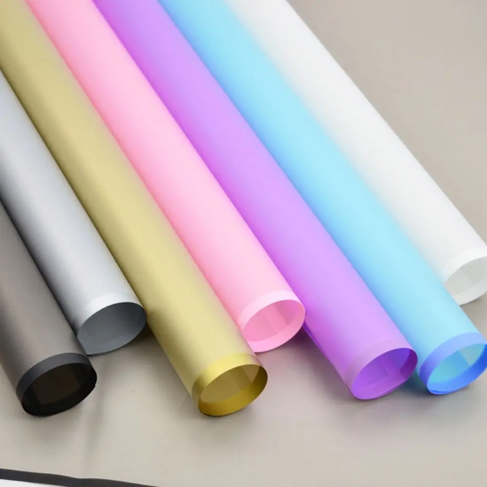 Flower Wrapping Paper Color, Semi-Transparent, Waterproof, 23″x 23″, 20 sheets per pack, Various Colors