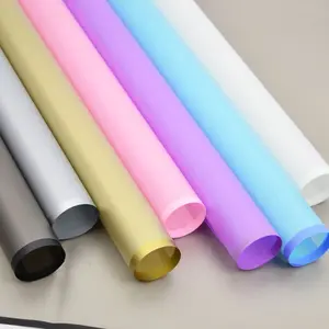 Flower Wrapping Paper Color, Semi-Transparent, Waterproof, 23″x 23″, 20 sheets per pack, Various Colors