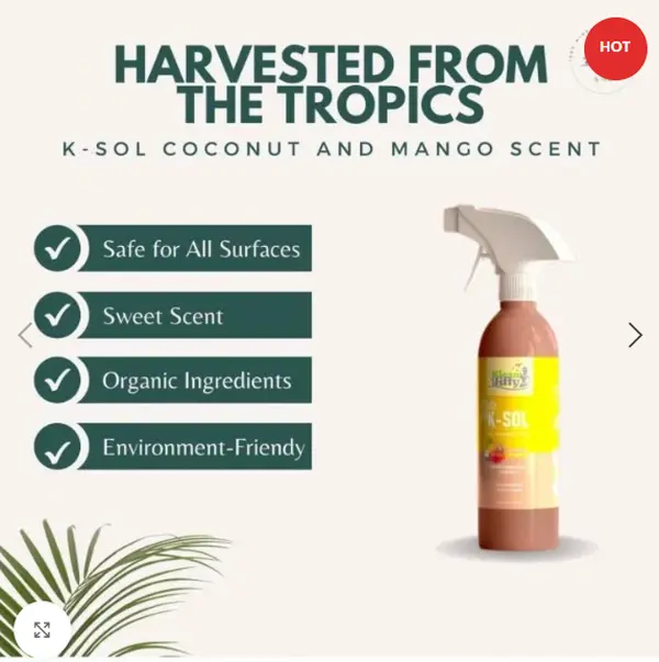 K-SOL Multi-surface Cleaner Mango Coconut scent 16oz Room Household