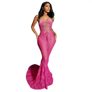 Scarlet Lace Bodycon Gown