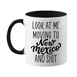 11oz Reusable Ceramic Coffee Cup - Washable New Mexico Drink Mug, Funny Going Away Gift for Friends