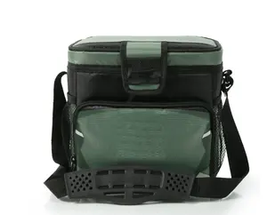 9 cans Zipperless Soft Sided Cooler with Hard Liner, Sea Foam Green