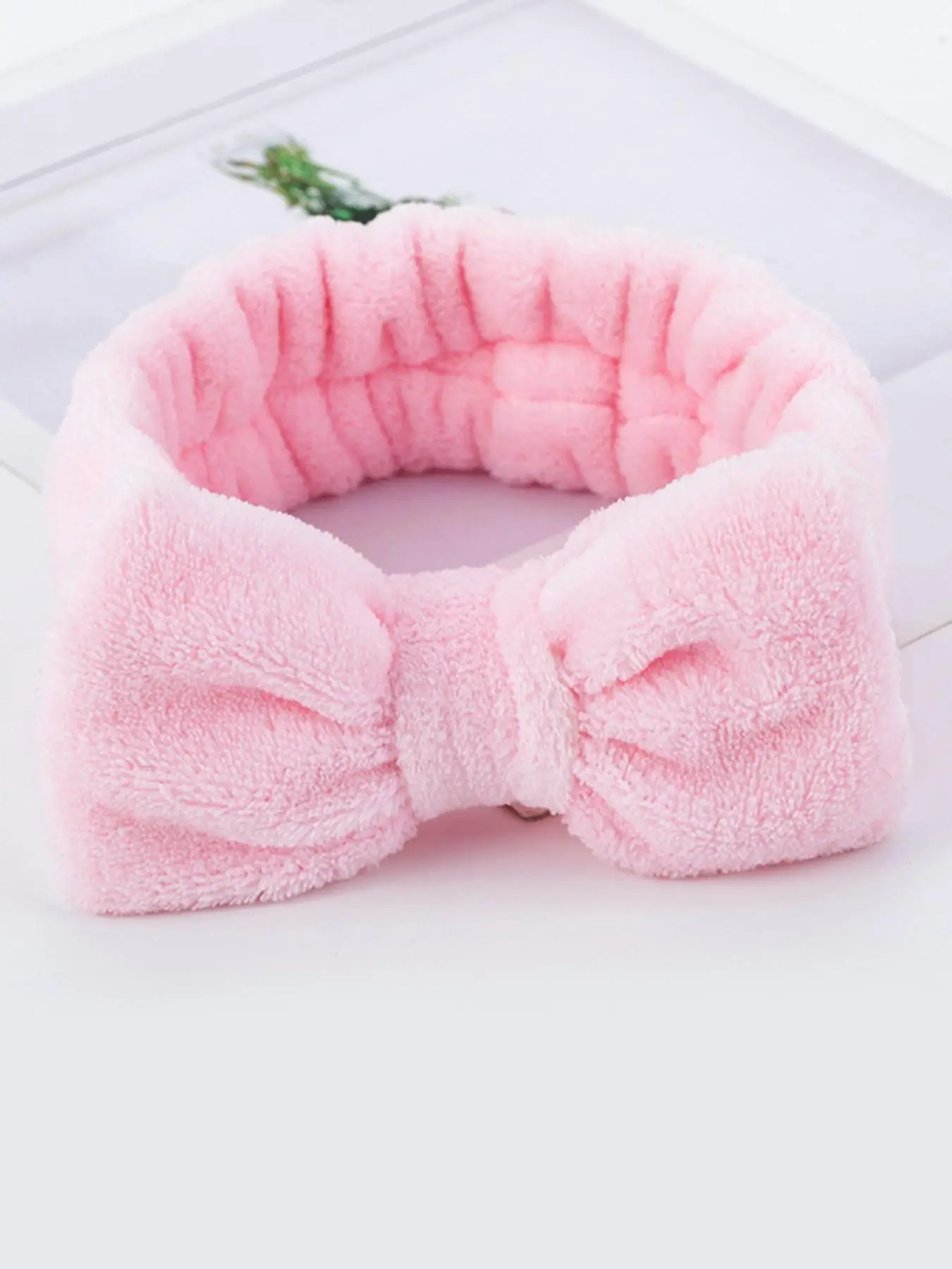 Summer 2024 Cute Bow Decoration Headbands, Simple Plain Soft Face Wash Headbands, Casual Versatile Hair Accessories for Women and Girls
