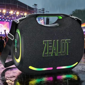 ZEALOT Portable Bluetooth Speaker, 120W HIFI Stereo with IPX7 Waterproof, Powerful Bass, 24000mAh Long Battery Life, RGB Sync to Sound, Dual Carry Ways, DSP EQ/PD Fast Charge/Power Bank/BT5.4, Great Home Gift.