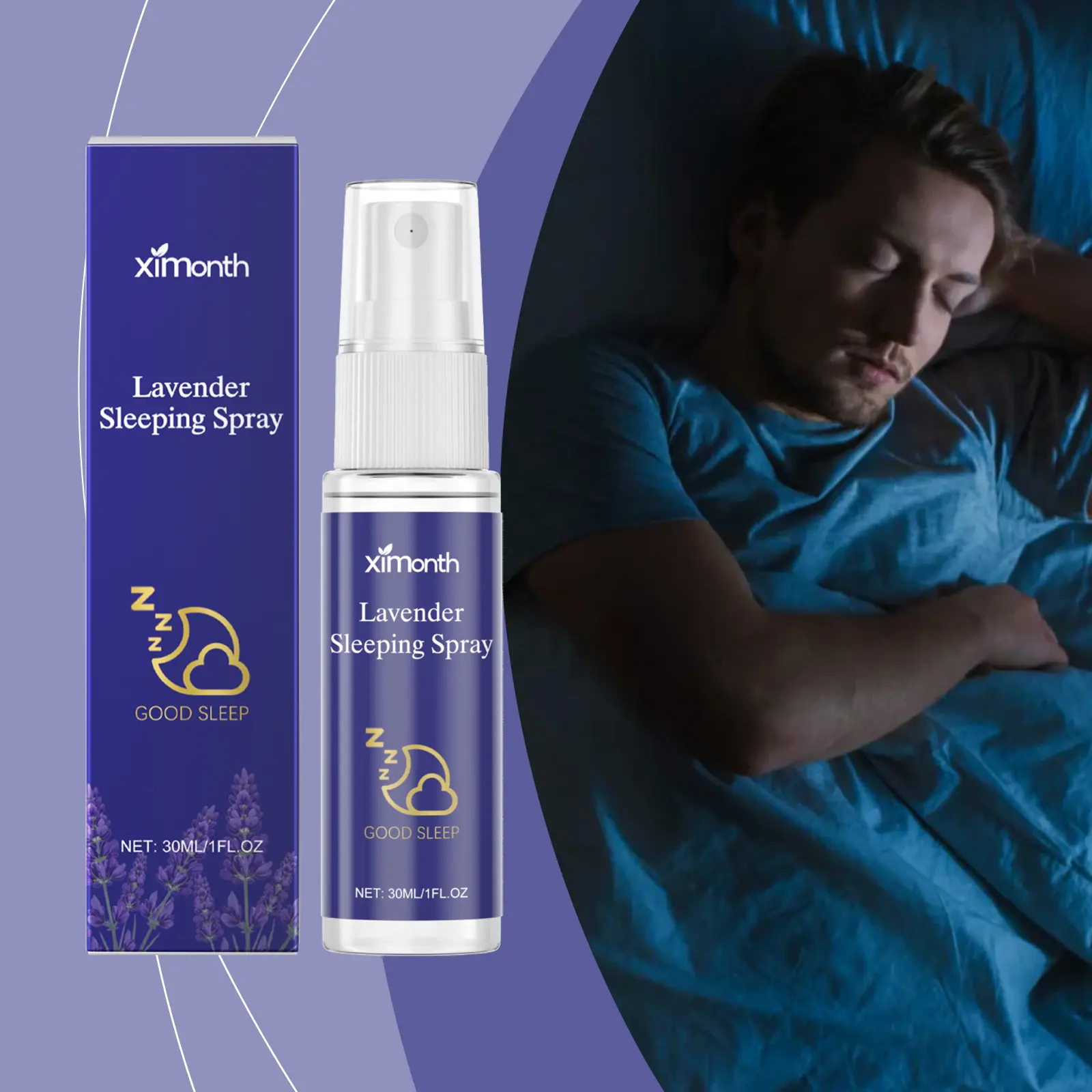 Ximonth Lavender Eucalyptus Sleep Pillow Spray - Scented Aroma Fragrance Freshener for Restful Sleep, Gentle Beauty & Personal Care Bath Body Moisturizer