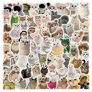 Random 5pcs Cute Cat Dog Cartoon Stickers