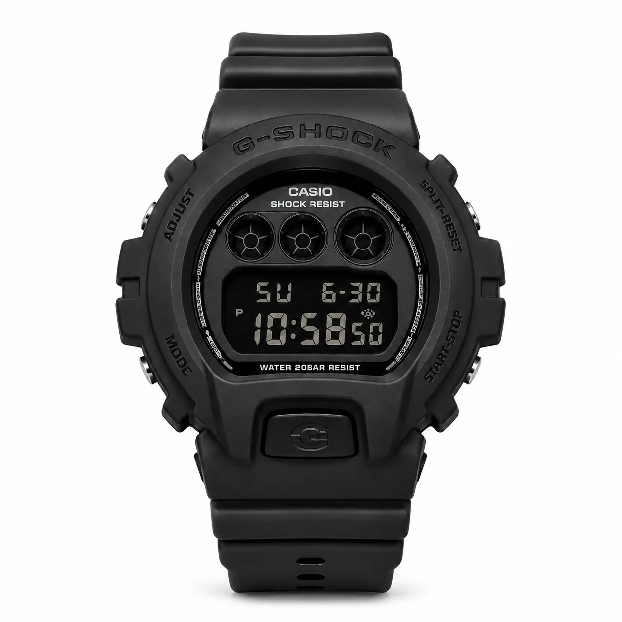 Casio G-Shock DW-6900-1B1 Black Digital Watch with Shock Resist and Water 20BAR Resist Features