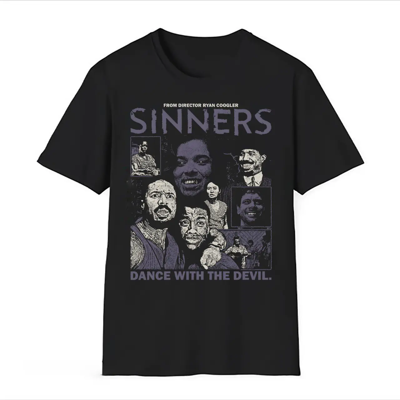 Sinners 2025 Graphic Tee with "SINNERS" Meme, Unisex Design, 100% Cotton, Medium Size, Casual Style trendy