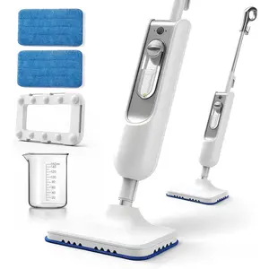 Steam Mop, Multi-Surface Steam Cleaner with Handheld Steamer for Floor Cleaning, Tile & Grout, Hardwood, Carpet, Windows, Washable Pads, Lightweight Swivel