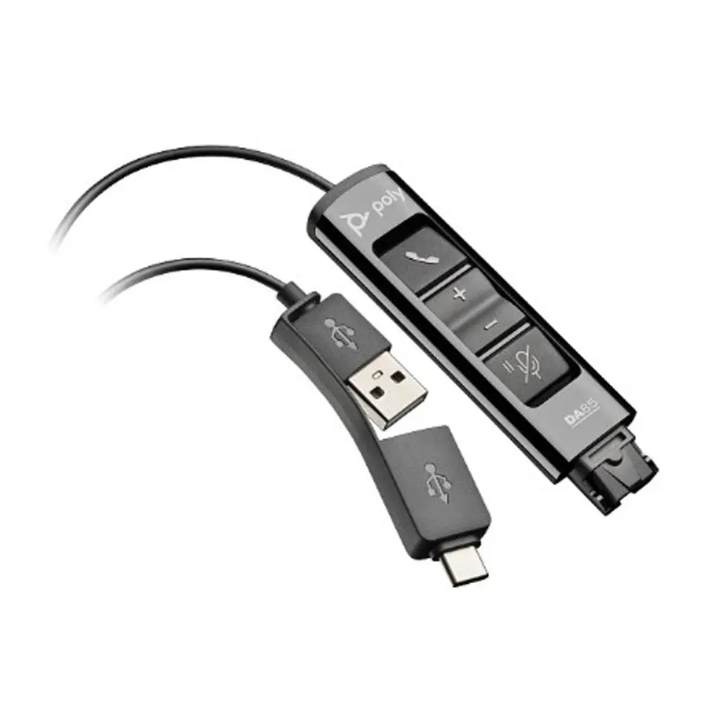 Poly DA85 USB to QD Black Adapter TAA