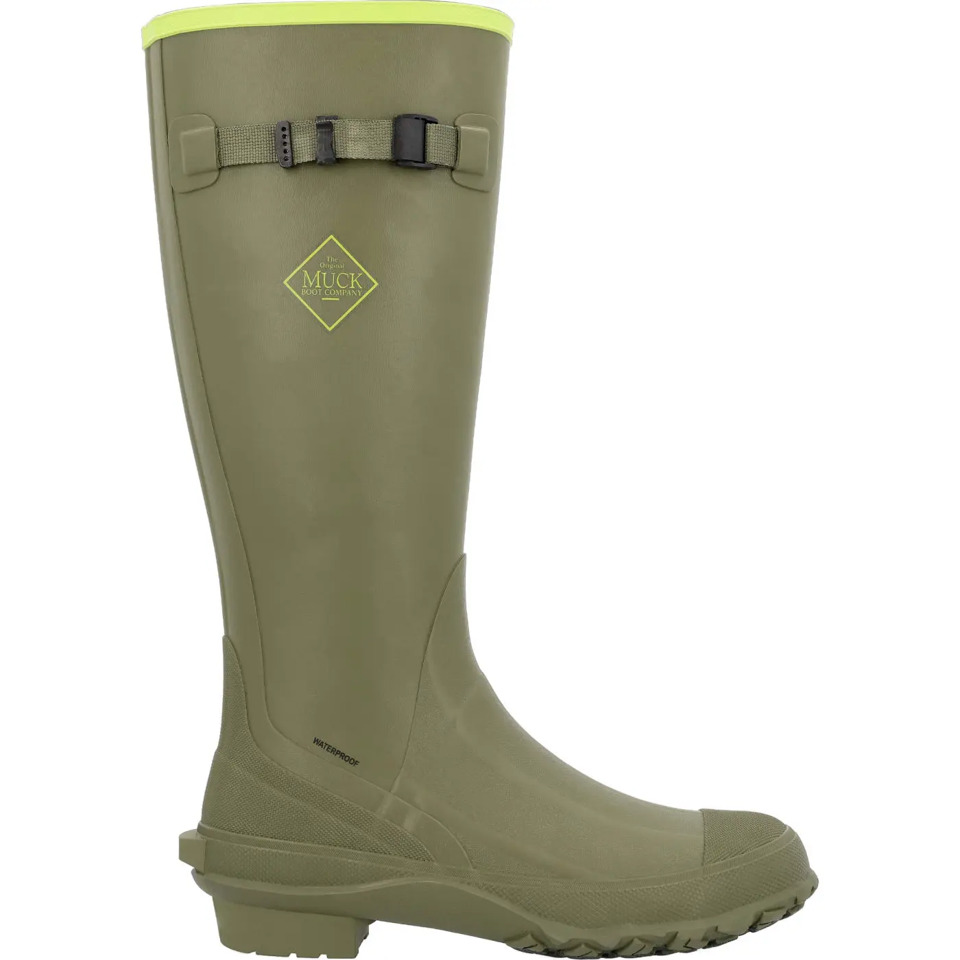 Men's Harvester Tall Rubber Boot Easy to Clean Rubber Overlays Locking nylon