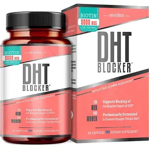 DHT Blocker Hair Growth Supplement for Men & Women – Saw Palmetto, Biotin, Keratin & Collagen – Supports Hair Regrowth, Skin & Nails – Helps Reduce Hair Loss & Thinning