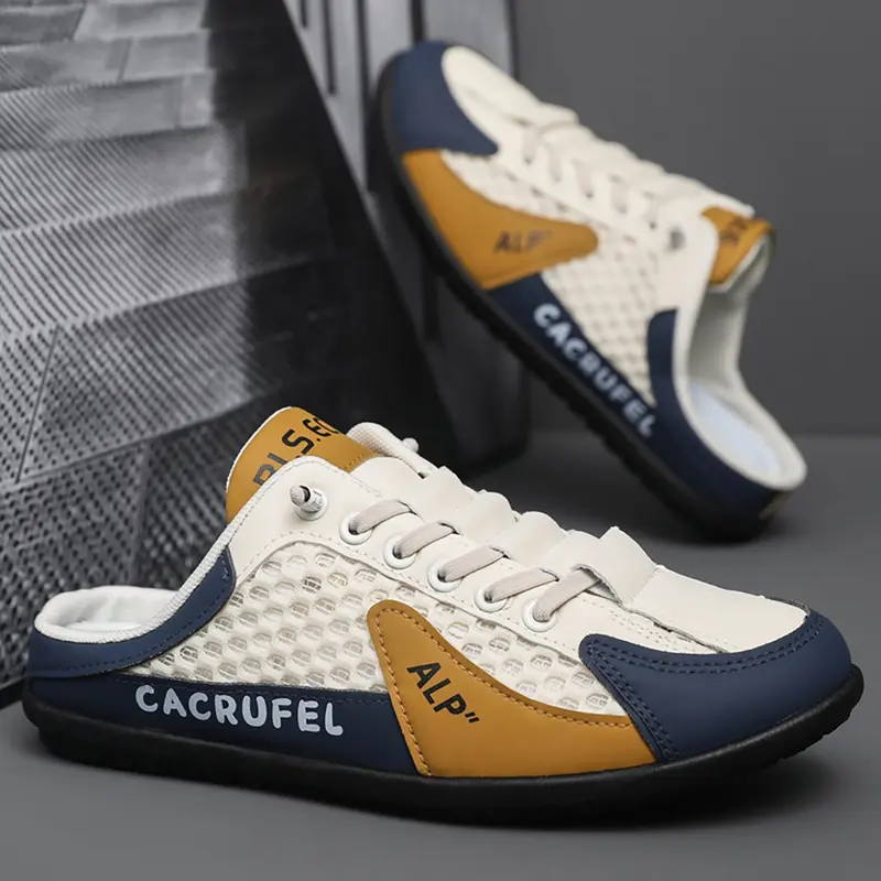 [Runs Small, Size Up] Men's Breathable Mesh Slip-On Sneakers, Casual Sports Sneakers, Athletic Casual Shoe, Casual Summer Shoes, Comfortable Footwear for Beach & Daily Wear