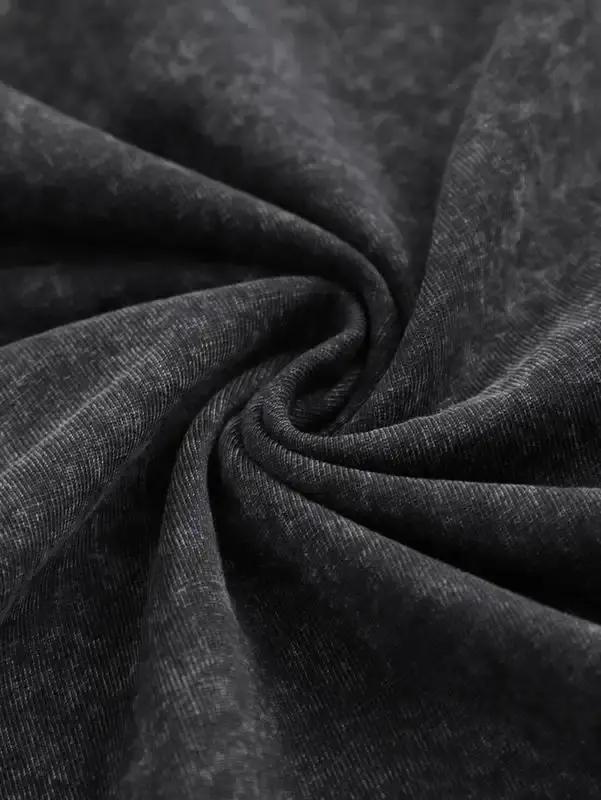 6 Pack Oversized Tshirts for Men Gym Vintage Heavyweight T Shirts Cotton Workout Acid Wash BaggyTees