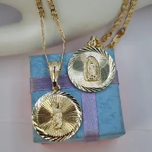 saint jude & virgin mary set of chains Gold-plated regular style