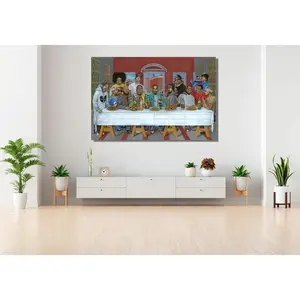 Last Supper Best Rappers of the History Canvas Wall Art - Hip-Hop Canvas Print, Legend Rappers, HipHop Best Rappers  Poster
