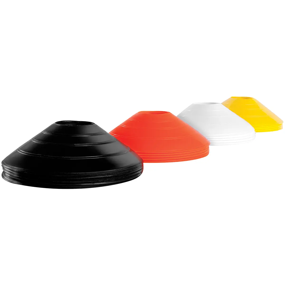 SKLZ Agility Training Cones, 20-Pack of 2 in Multi-Colored Disc Cones with Carry Rack for Sport Drills & Fitness Training