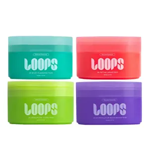 LOOPS Skincare Essentials Pads – Exfoliating Toner, Peptide Serum, MicroCellular Moisturizer or 4-Step Routine Bundle | Dermatologist Tested, Cruelty-Free