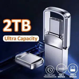 USB Adapter Flash Drive 2TB 3.2 Type C PenDrive Memory Stick 2TB Pen Drive Flash Disk for PC Smartphone Storage U Disk