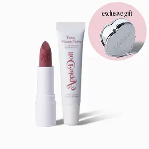 AppleDoll Tinted Kiss Lipstick Tinted Moisturizing Balm + Soft Matte lipstick  with Compact Mirror Gift