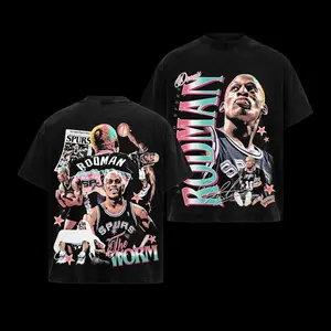 Dennis Rodman Spurs Unisex T-Shirt, Sweatshirts, 100% Heavy Cotton Spurs Basketball Team T-Shirt, Basketball Legend Shirt Gift For True Basketball Fans Graphic Tees Streetwear Outfit