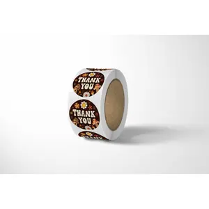 Mushroom Thank You Stickers - 500 Count for Shipping Supplies