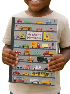 Custom Children's Car Themed Notebook for Young Writers & Creativity Encouraging Stationery Collection
