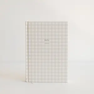 Gingham Lined Journal | Everyday Journal Linen Lined Notebook