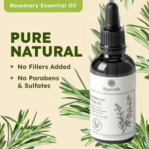 MegustaMe Rosemary Hair Oil, suitable for dry, damaged hair—deep nourishment, root strengthening (2.0 oz)—provides essential nutrients for healthier hair; contains minoxidil; suitable for women; KBD set; hair oil and growth serum; pink lotion; promotes ha