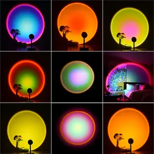 LED Sunset Projection Lamp, Color Changing Light Show, Perfect Gift, USB Powered, 360 Degree Rotating, Home Decor, Party Photography, LED Ambient Light, Ambient Lighting Multifunctional