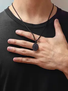 Men's Stainless Steel Necklace, 24 Inch Religious Jewelry Gift, Saint Michael, Christopher, Jude, Benedict, Joseph, Anthony