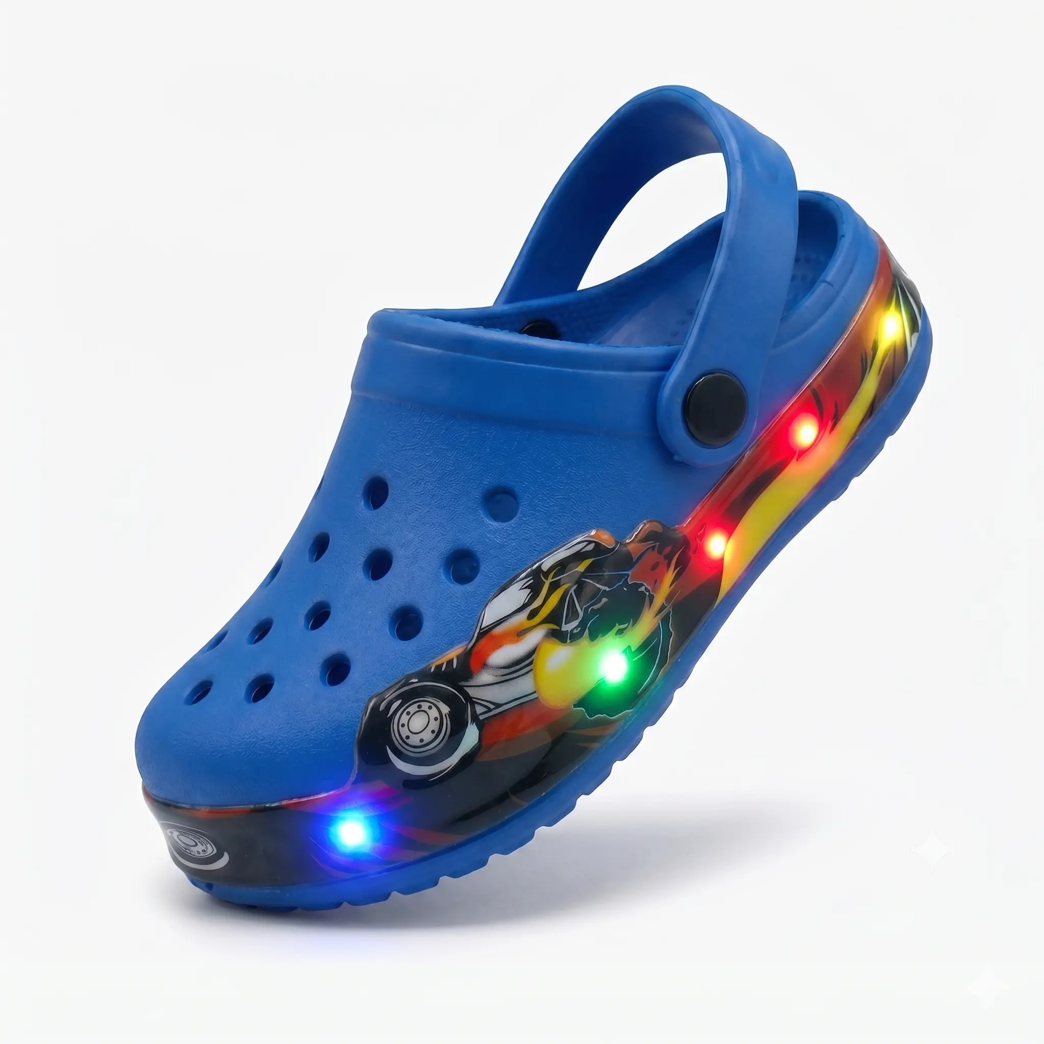 Light Up Slippers Glow in the Dark Clogs, Cute Cartoon LED Sandals, Flashing Slides for Kids Adults, Non-Slip EVA Open Toe Shoes, Rave Party Music Festival Essentials,baby boy sandals