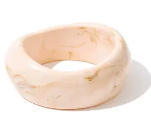 White Resin Chunky Bangle