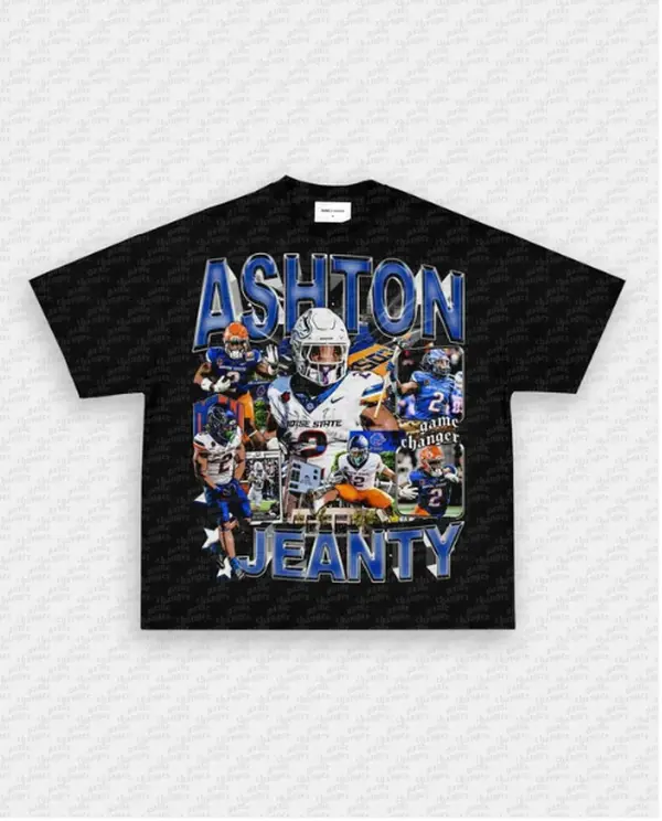 ASHTON JEANTY TEE, Retro Football Shirt ,Football Shirt Christmas Gift Unisex, Football 90s Vintage Fan Gift,football American Graphic Vintage, Gift For women And Man Unisex T-shirt