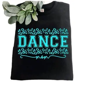 dance mom shirt cheetah print blue cute popular trending dance mama Shortsleeve Top