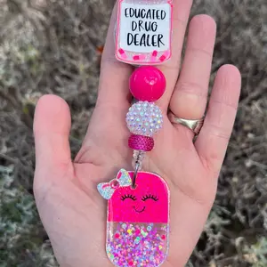 Pink Pharmacy Badge Reel