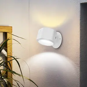 GLITGATE Adjustable RGB Light, Two Side Wireless Wall Lamp, Magnetic RechargeableNight light, Remote and Button Control Wall Sconce, Book Lights for Bedroom,living room,Kids Study,Display Wall, Hallway, Kitchen, Stair, Basement