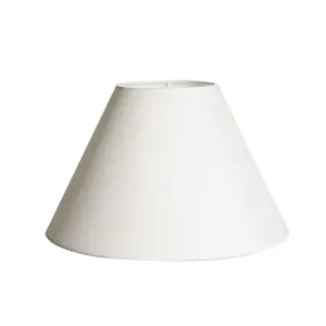 White Fabric Uno Lamp Shade, 10"H x 15"D, Transitional Style, Adult Office, Dorm Room