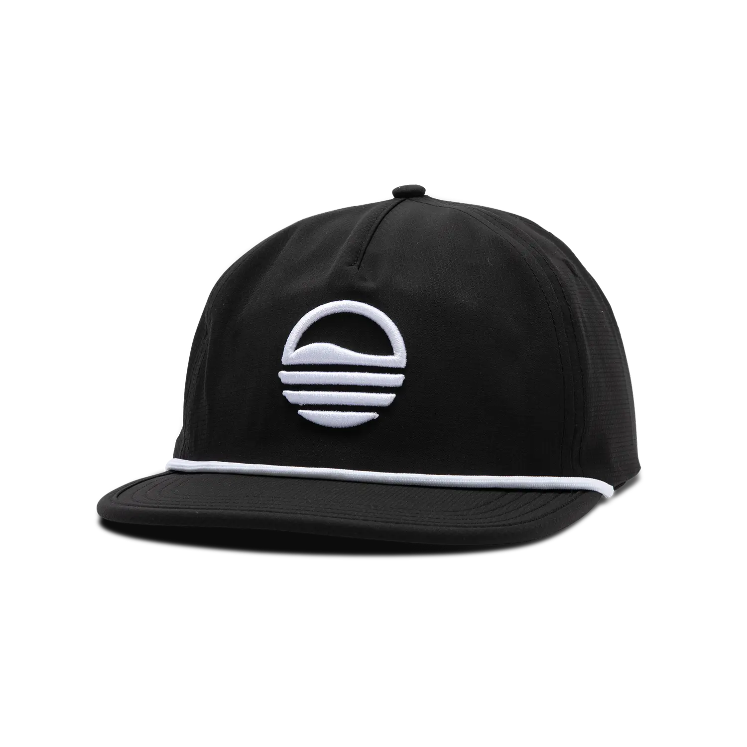 Sundaze Crushable Rope Hat in Black, Quick-Dry Nylon Athletic Snapback with Bendable Brim for Golf & Outdoor Sports, Casual Sports & Outdoor Hats