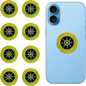 8 Pieces of Cell Phone Protection Neutralizers Stickers, Blockers Equipment Stickers for All Phones Tablets Laptops Computer WiFi All Devices Gold