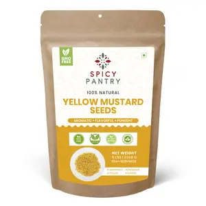 Spicy Pantry Yellow Mustard Seeds – Whole Mustard Seeds for Cooking, Pickling & Traditional Uses