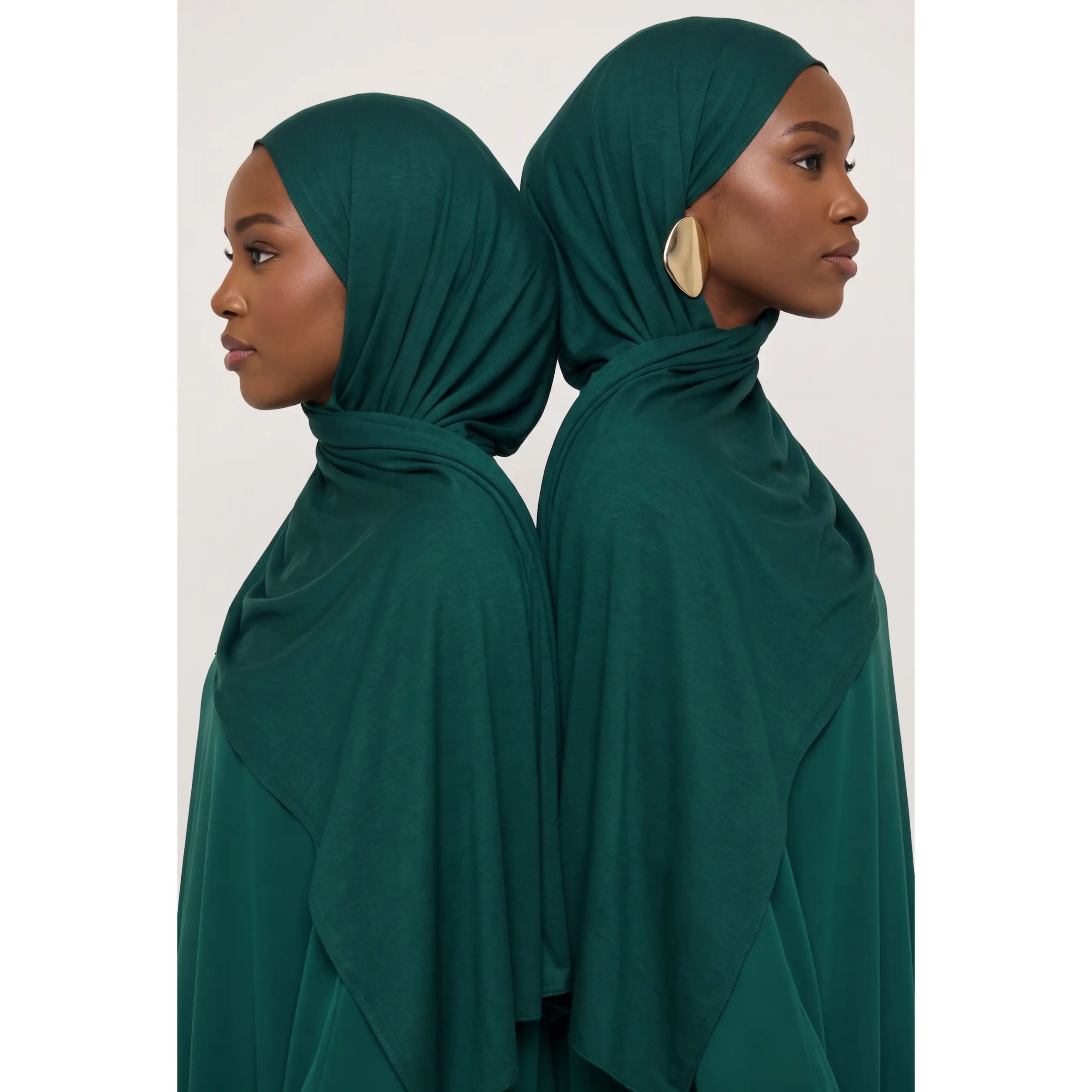 Royal Evergreen Modal Hijab - Solid Color Jewel Tone Pashmina Scarf for Women, Lightweight and Breathable for All-Day Wear, Muslim Fashion, Solid Color Pashmina Scarves