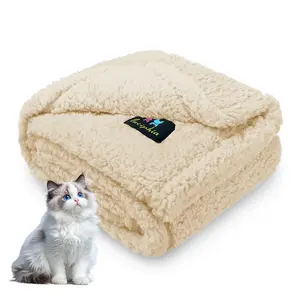 Luciphia Waterproof Pet Blanket for Medium Large Dogs Soft Cat Sherpa Calming Thick Cover Leakproof Cozy Puppy Sofa Bed Car Couch Protector