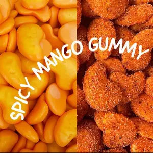 Mango pineapple mix Sweet & Spicy gummies Snack Mangga