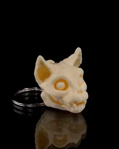 3D printed animal skull keychains (4pack)