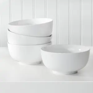 White Essential Coupe Porcelain Cereal Bowl