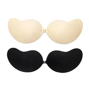 2 Pairs Sticky Bra Push Up Backless Bras Strapless Invisible Adhesive Bra for Women Bridal Clothes