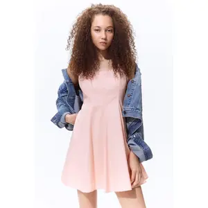 H&M Flared-skirt poplin dress