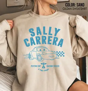 Sally Carrera Cars On The Road Shirts, Disneyland Cars Movie Sweatshirt, Cars Character Cartoon Sally Carrera Tee